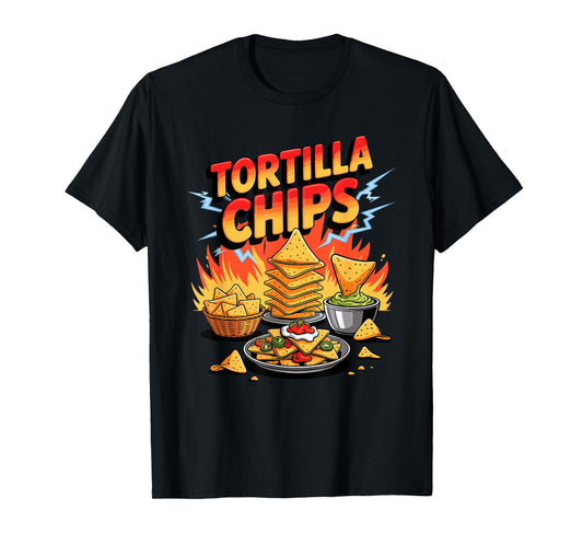90s Vintage Tortilla Chips Snack Crisp Chip T-Shirt