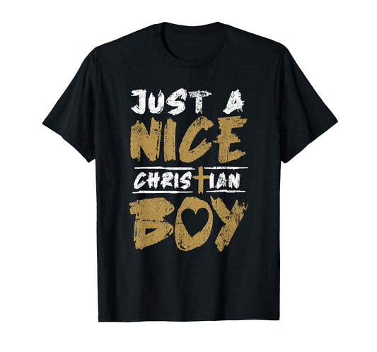 Religious Mens Teen Boys Kids Just a Good Ole Christian Boy T-Shirt