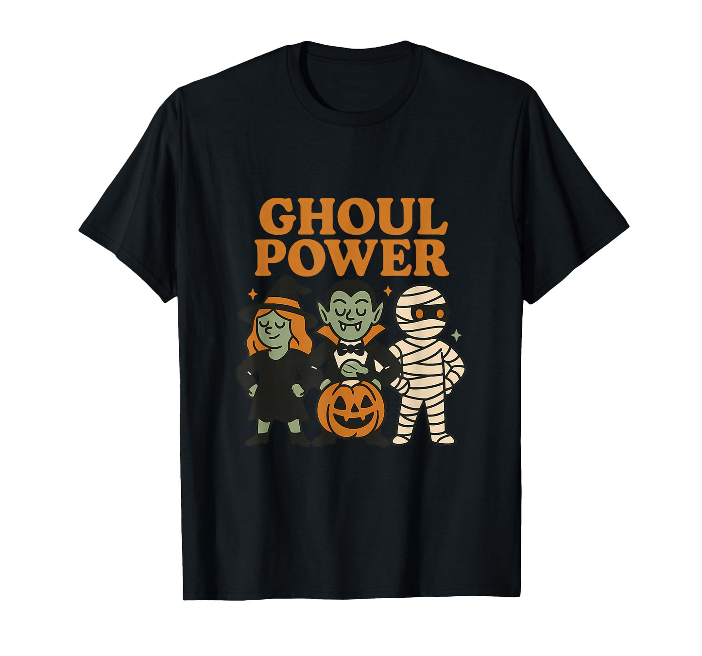 Ghoul Power Retro Halloween Squad T-Shirt