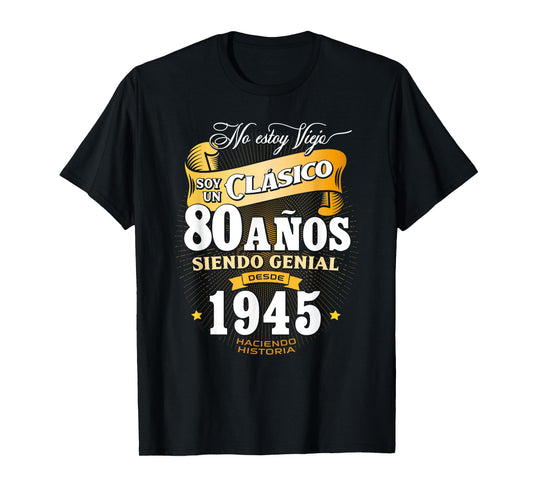 80th Birthday gift for Men in Spanish Regalo cumpleanos 80 T-Shirt
