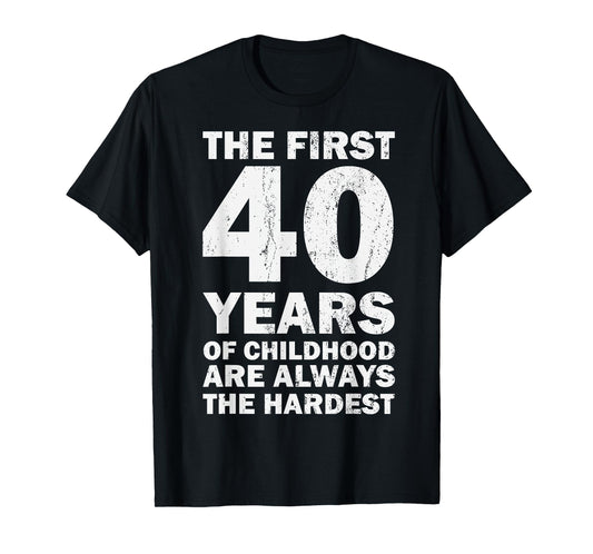 Vintage 40th Birthday Decorations Men Gag Funny 40 Birthday T-Shirt