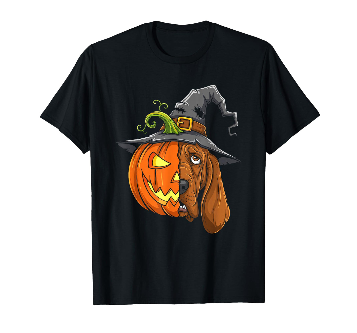 Bloodhound Pumpkin Jack O Lantern Halloween Kids Mens Womens T-Shirt