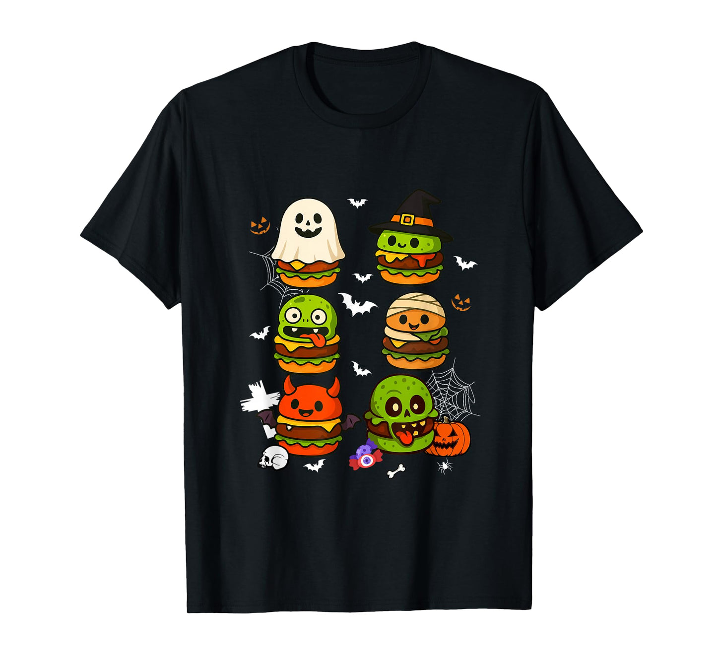 Horror Hamburgers Collection Boo Witch Zombie Halloween T-Shirt