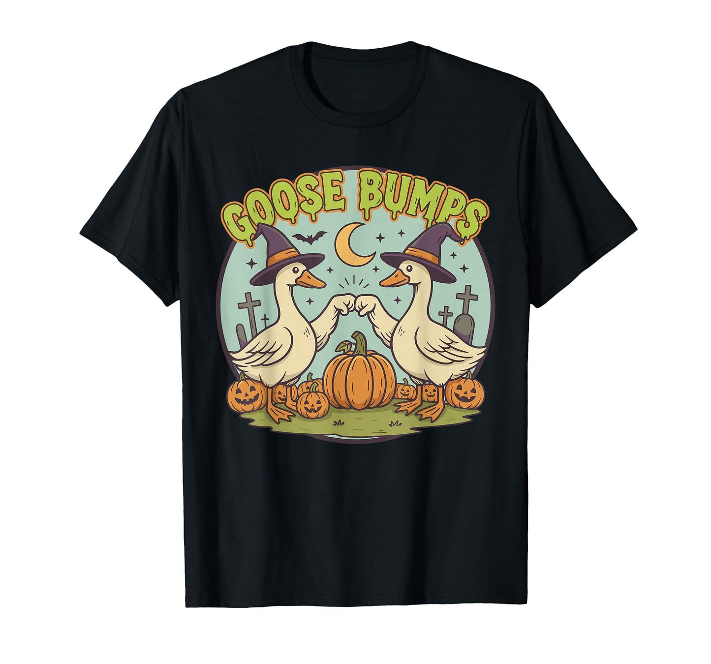 Cute Spooky Goose Shirt, Funny Halloween Goose Bumps T-Shirt