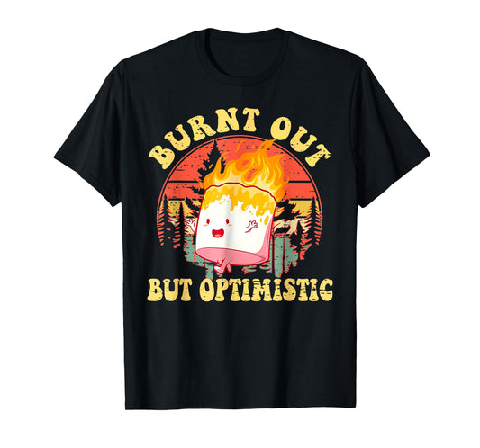 Funny Burnt Out But Optimistic Vintage Marshmallows T-Shirt