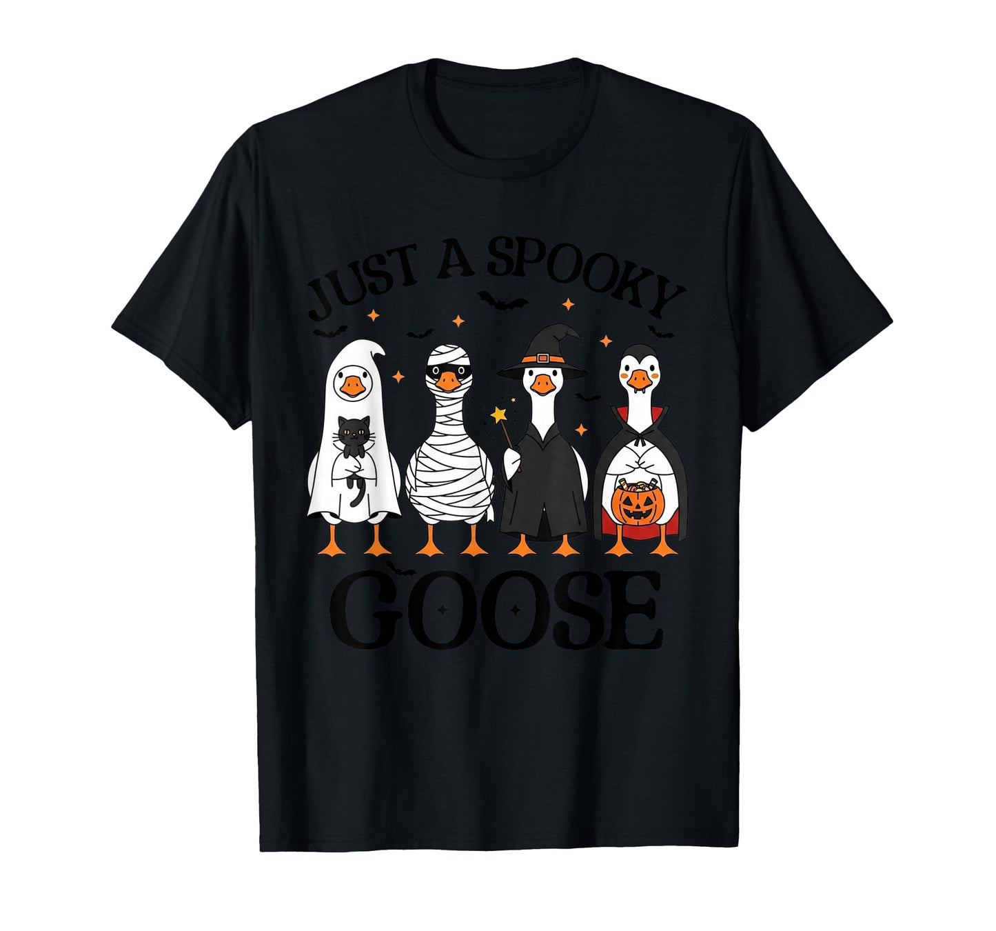 Just A Spooky Goose Halloween Goose Costume Funny Halloween T-Shirt