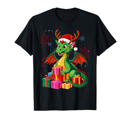 Dragon Santa Claus Ugly Christmas Sweater Dinosaur Dino T-Shirt