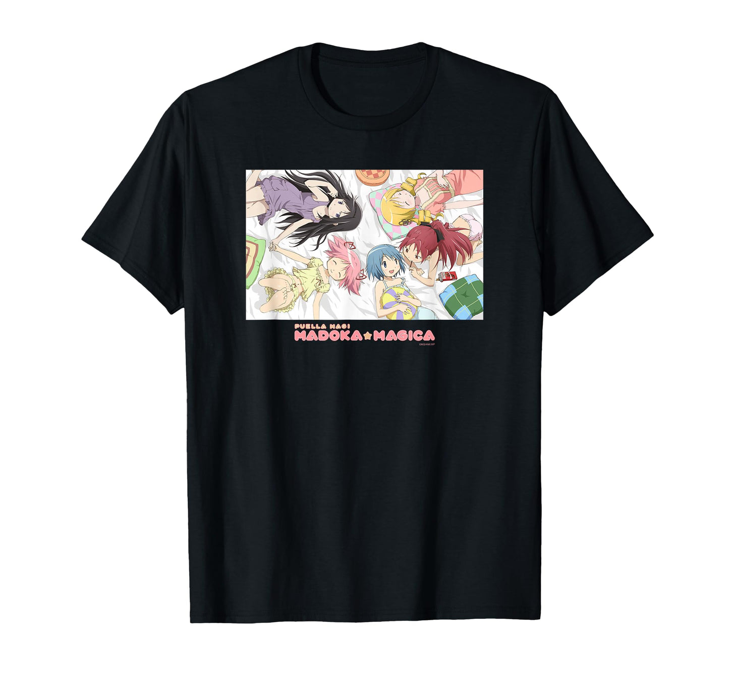 Madoka Magica Pajama Party Illustration Cute Girl Anime T-Shirt
