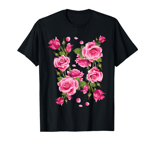Beautiful Pink Roses Bouquet Graphic Tees & Cool Designs T-Shirt