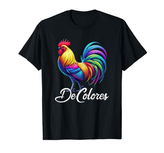 DeColores Cursillo Rainbow Rooster Catholic T-Shirt