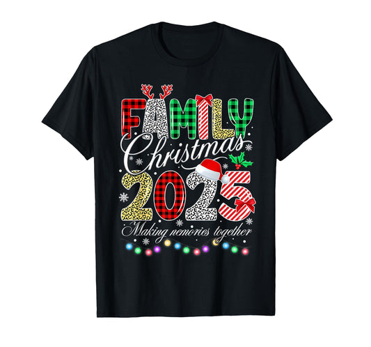 Family Christmas 2025 Making Memories Together Xmas Lights T-Shirt
