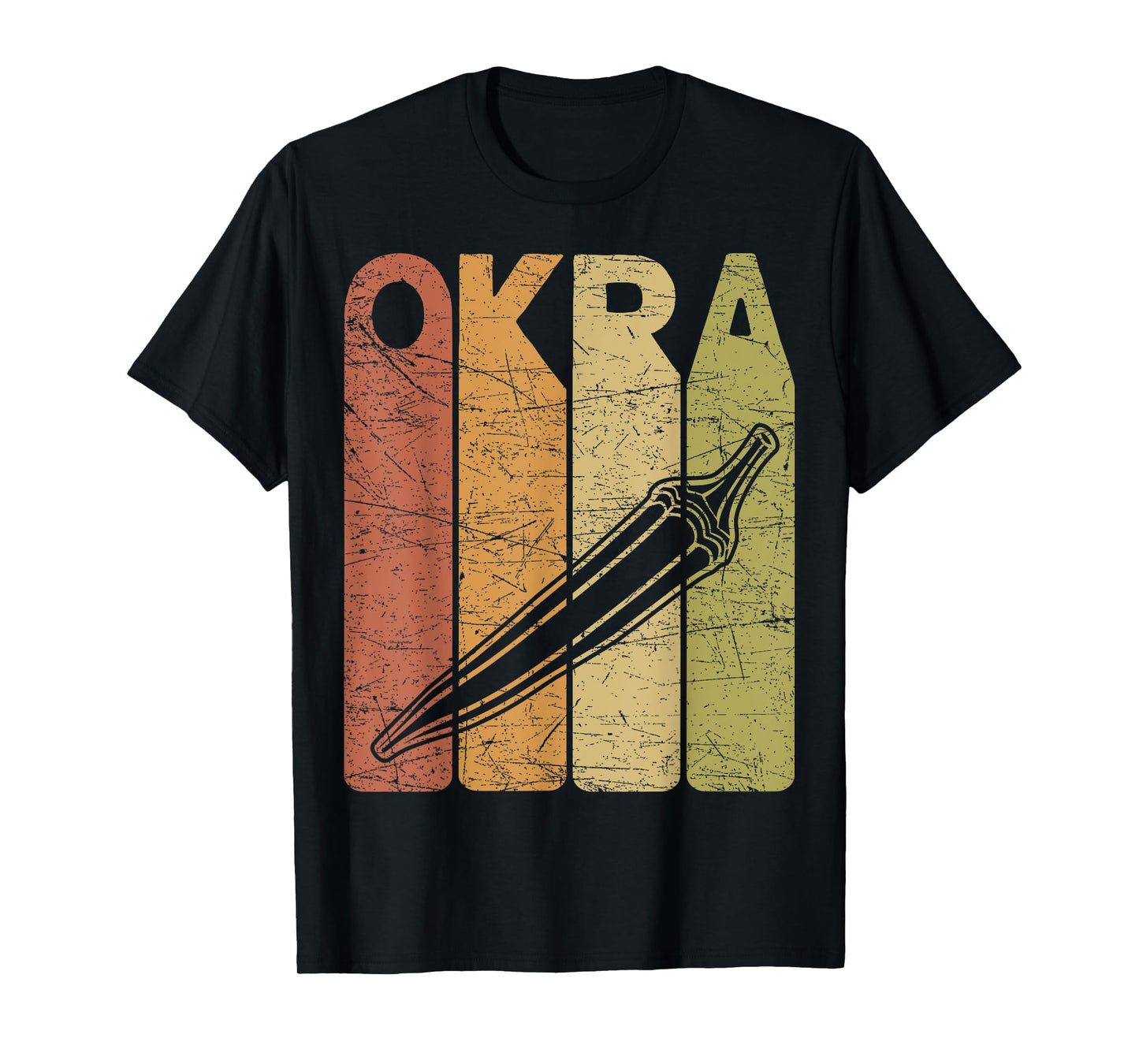 Okra Vintage Okra Vegetable Farmer Retro Okra T-Shirt