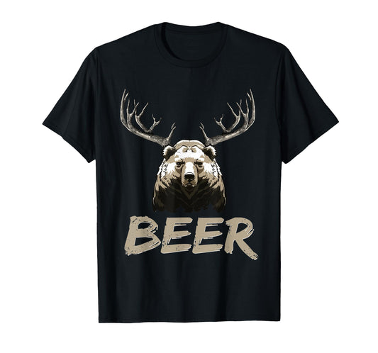 Bear Deer Beer Beer Lovers Drinkers Men Women T-Shirt