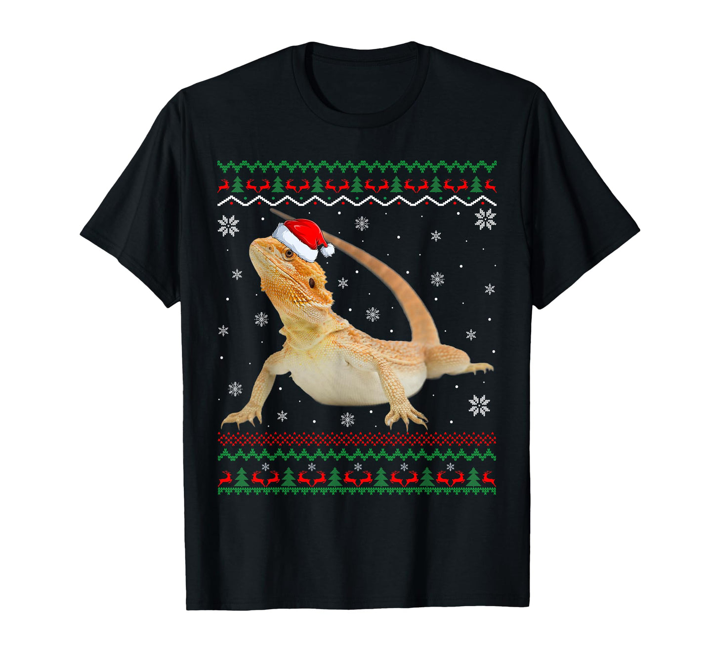 Funny Bearded Dragon Christmas Pajamas Ugly Sweater Xmas T-Shirt