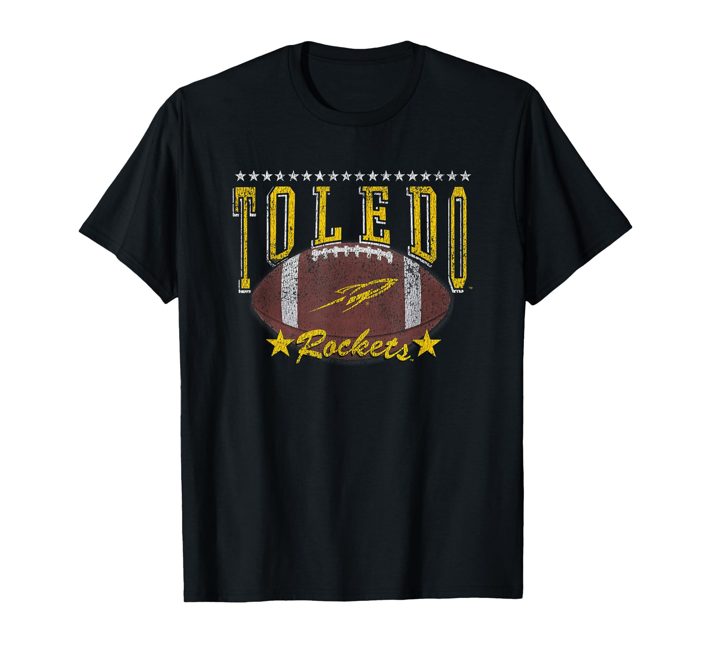 Toledo Rockets Football Vintage Stars Navy T-Shirt