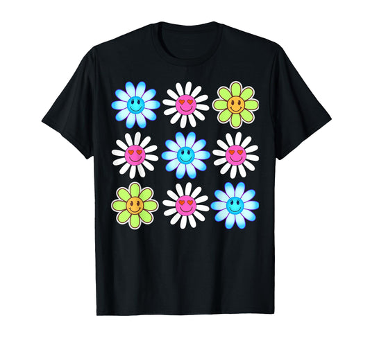 Hippie Retro Flower Power Kawaii Flowers Floral 60s 70s Tee T-Shirt