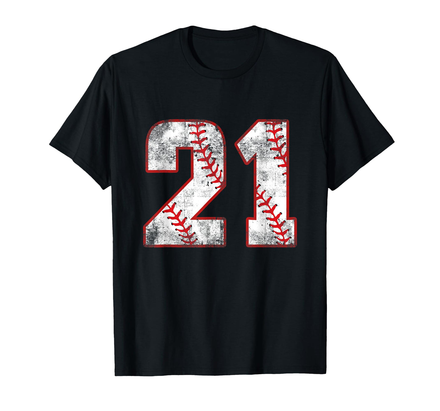 Vintage Baseball 21 Jersey Number T-Shirt