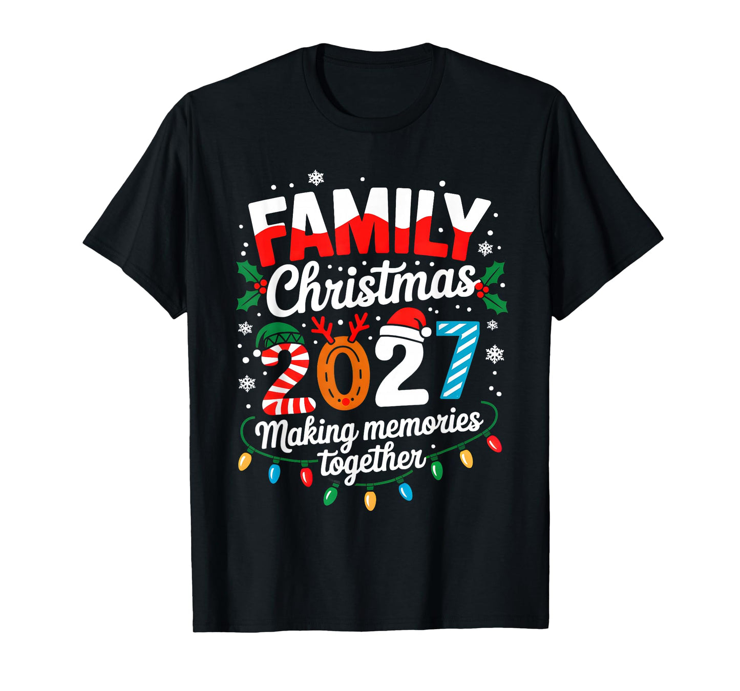 Family Christmas 2027 Matching Family Xmas Squad Santa 2027 T-Shirt
