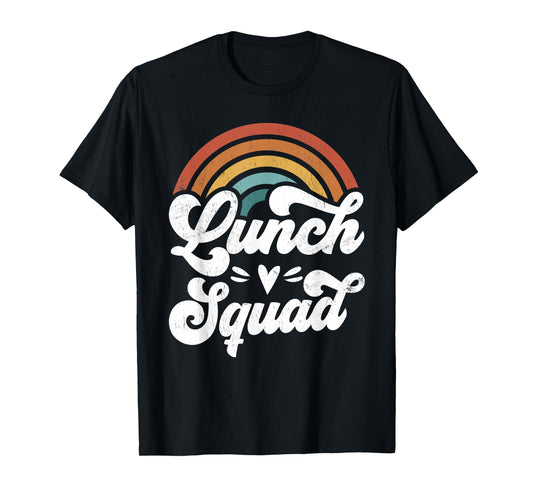 Cafeteria Manager Retro Groovy Rainbow Matching Lunch Worker T-Shirt