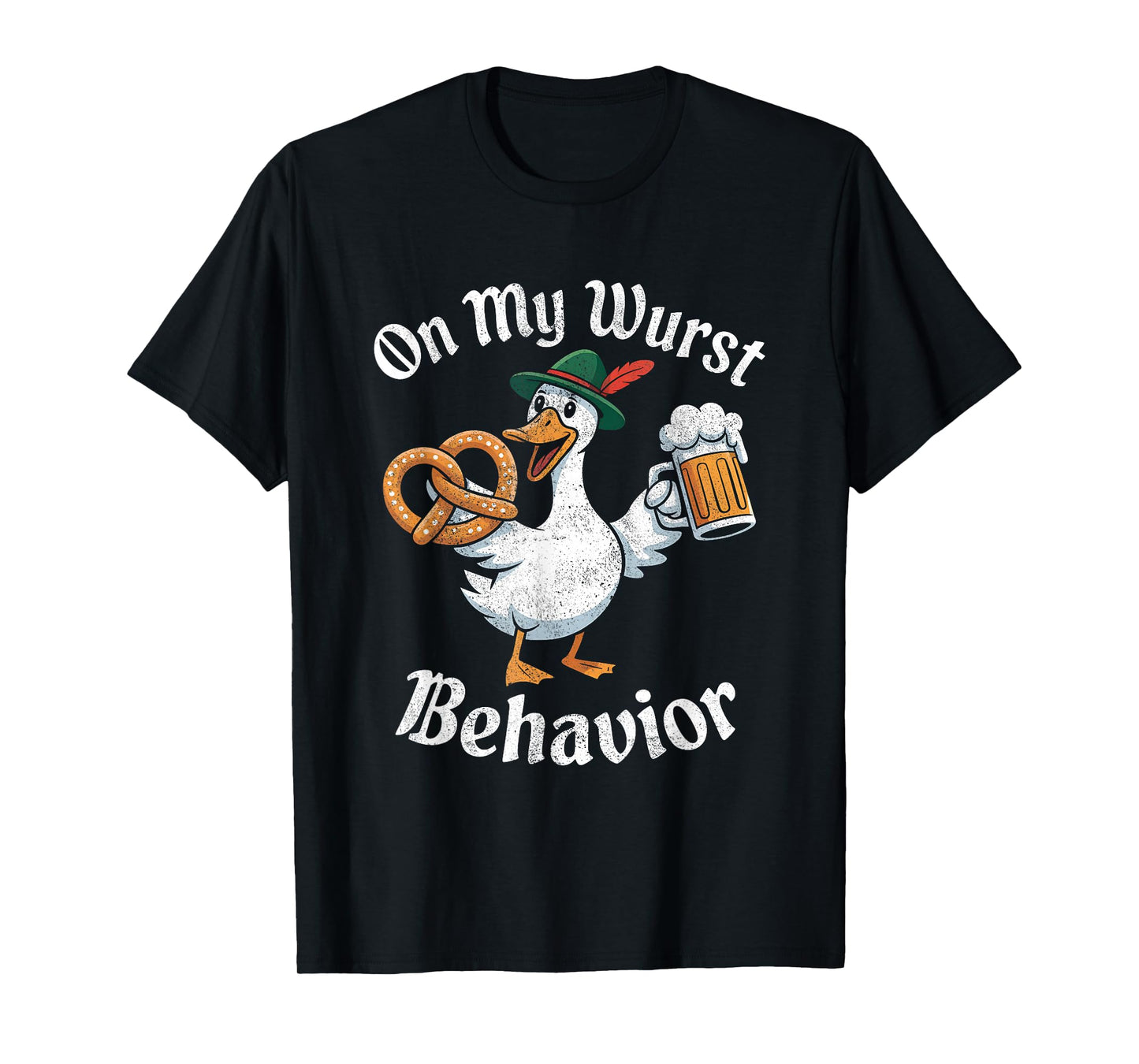 On My Wurst Behavior Oktoberfest Funny German American Humor T-Shirt