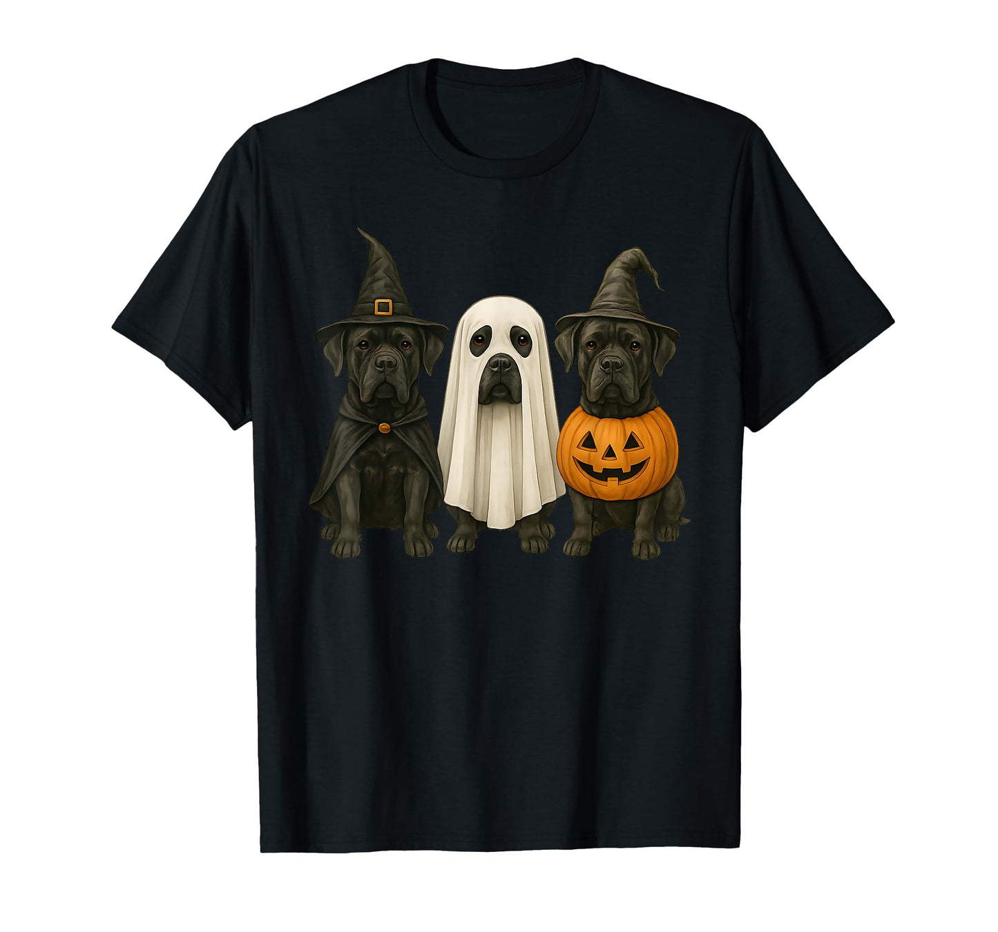 Cane Corso Halloween Dog Witch Ghost Pumpkin T-Shirt