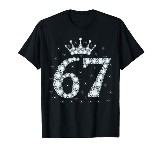 67 Crown 67 Years Old Happy 67th Birthday Girl Women T-Shirt