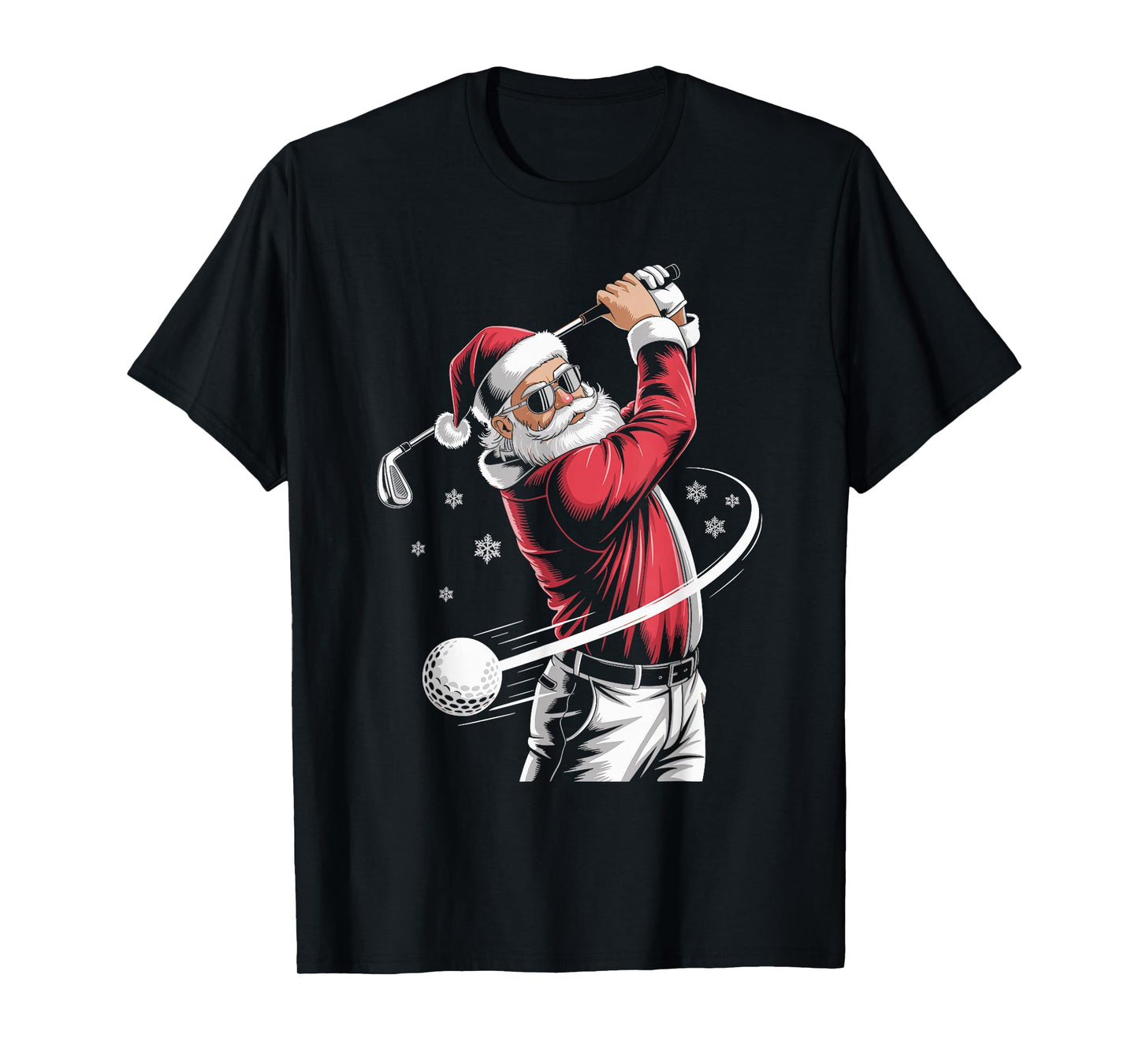 Santa Claus Golf Player Christmas Golfer Xmas Golfing T-Shirt