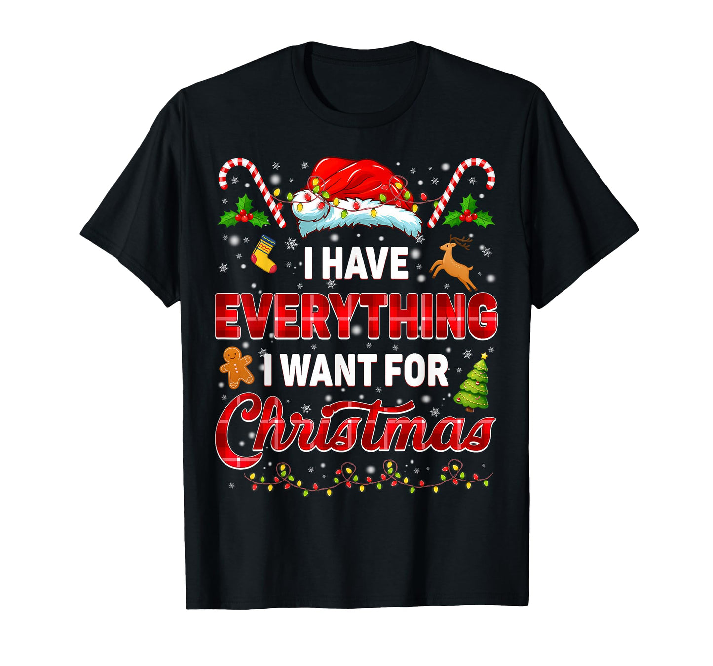 I Have Everything I Want Xmas Couple Matching Tee Men Women T-Shirt