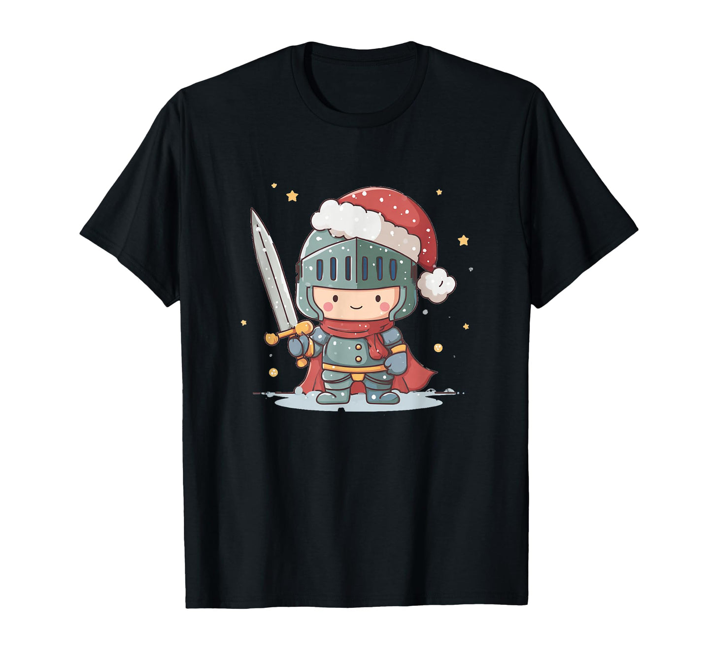 Awesome Knight with Santa Claus Hat for Christmas Armor T-Shirt