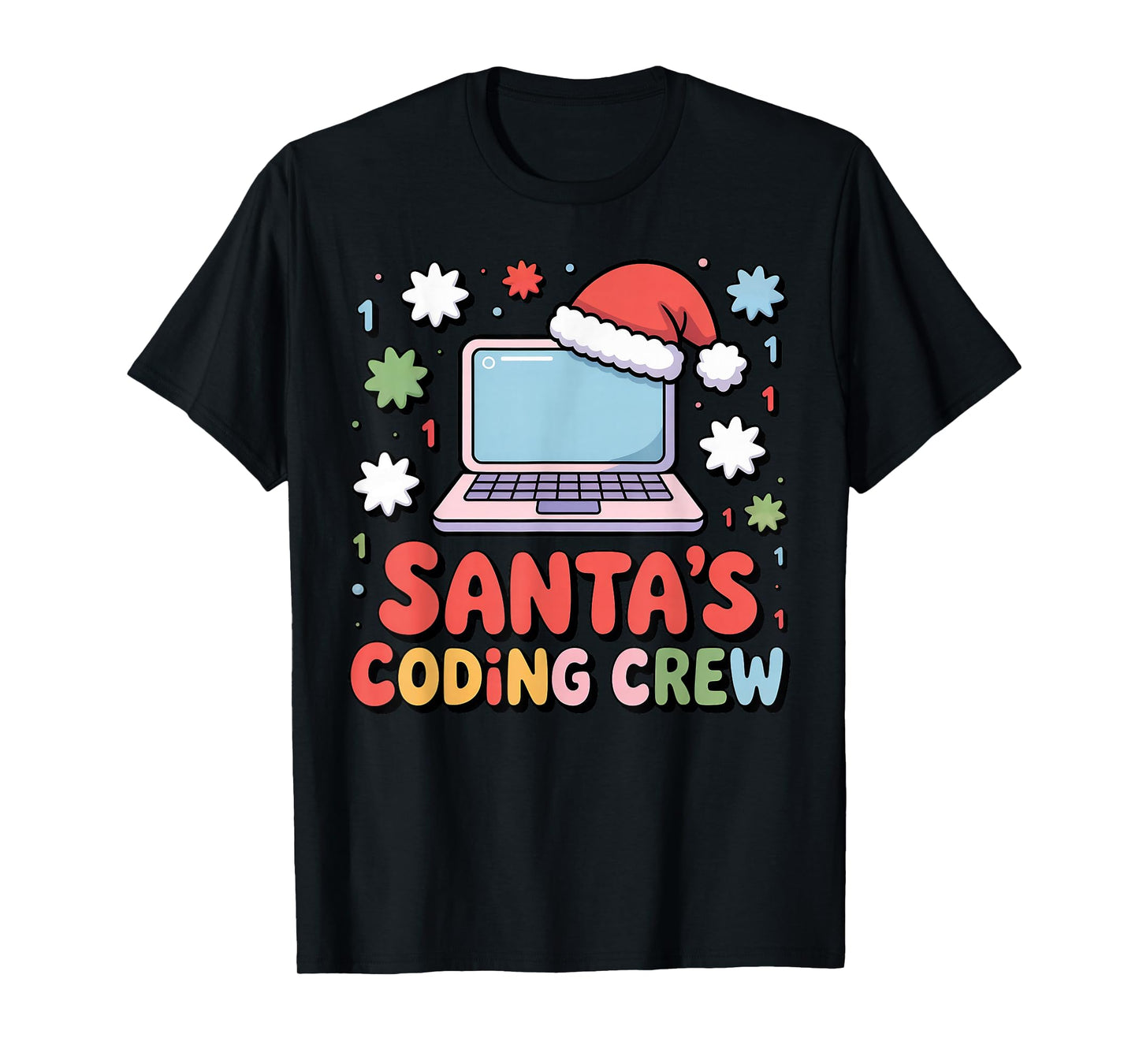 Santa’s Coding Crew Holiday Tech Laptop T-Shirt