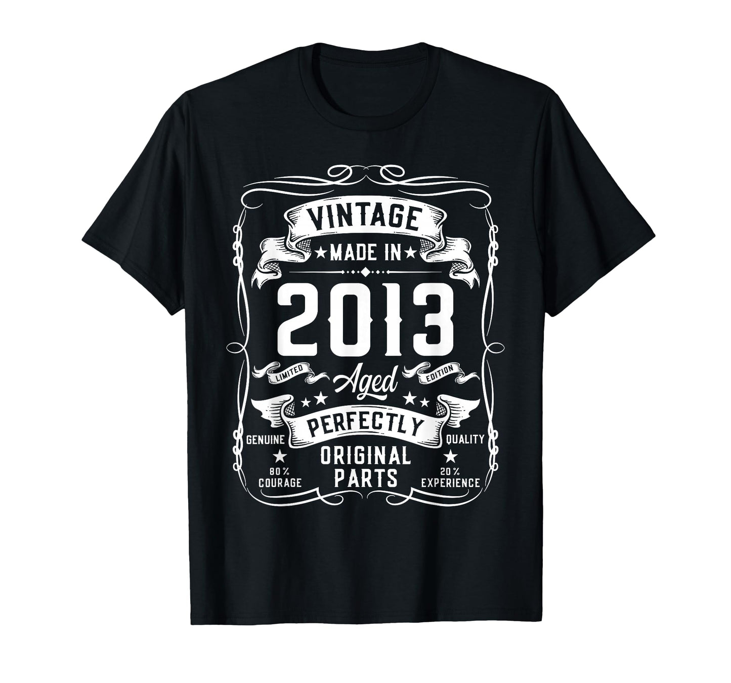 Vintage 2013 12yr 12th Birthday Gifts Boys Girls 12 Year Old T-Shirt