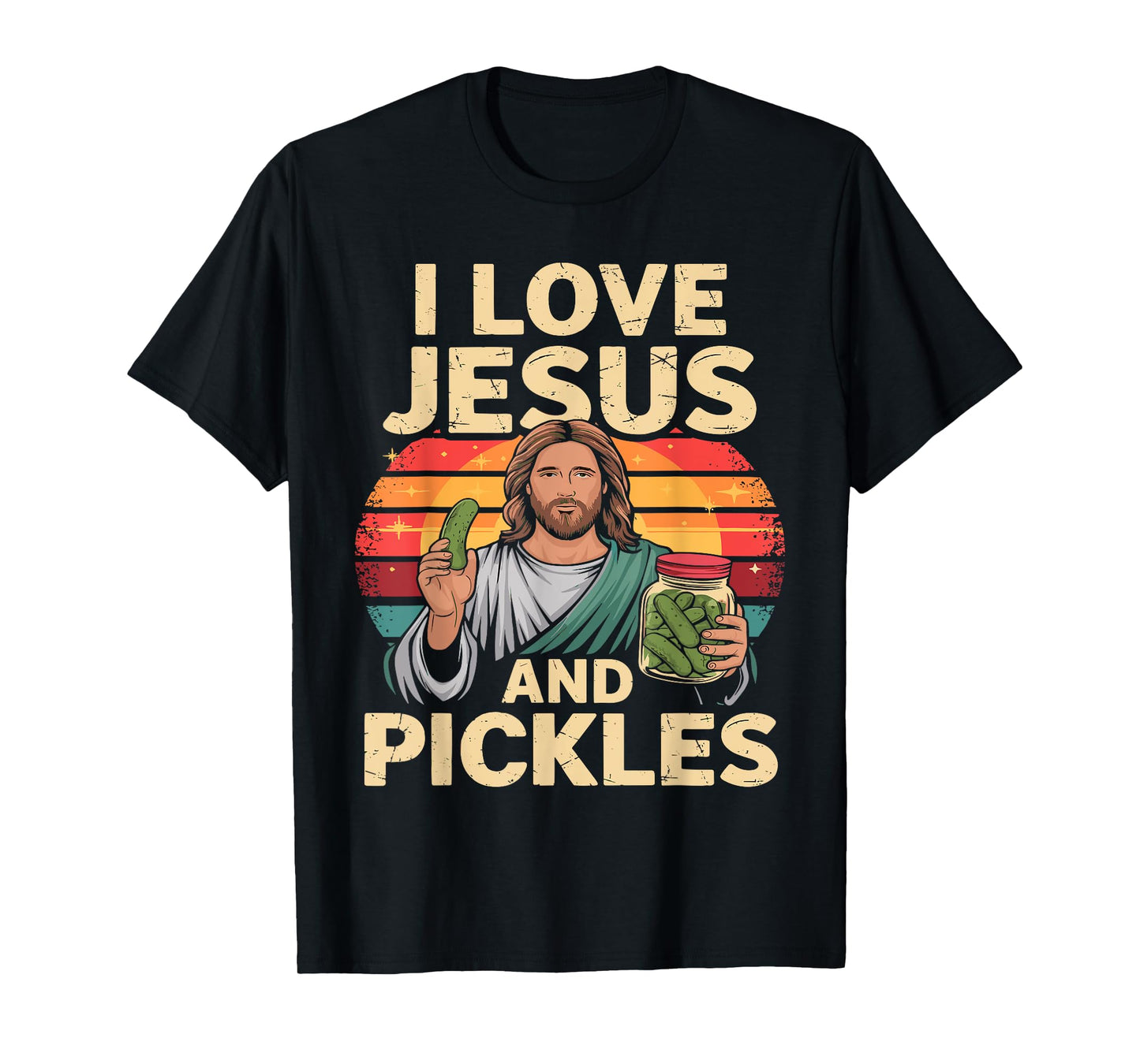 I Love Jesus And Pickles Shirt Cucumber Jesus Pickles T-Shirt