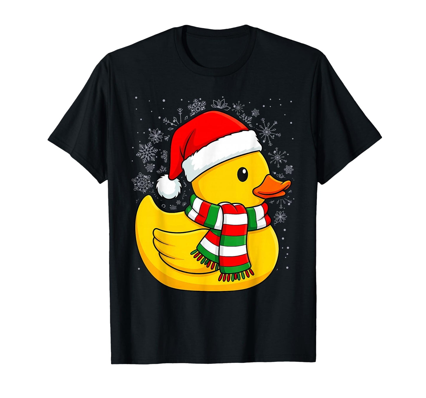 Funny Duck Christmas Santa Hat Rubber Ducky T-Shirt