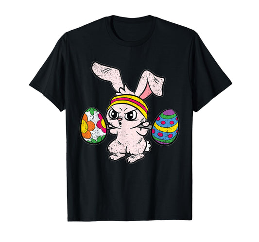 Bunny Weight Lifting Easter Cute Gym Workout Fitness Lover T-Shirt