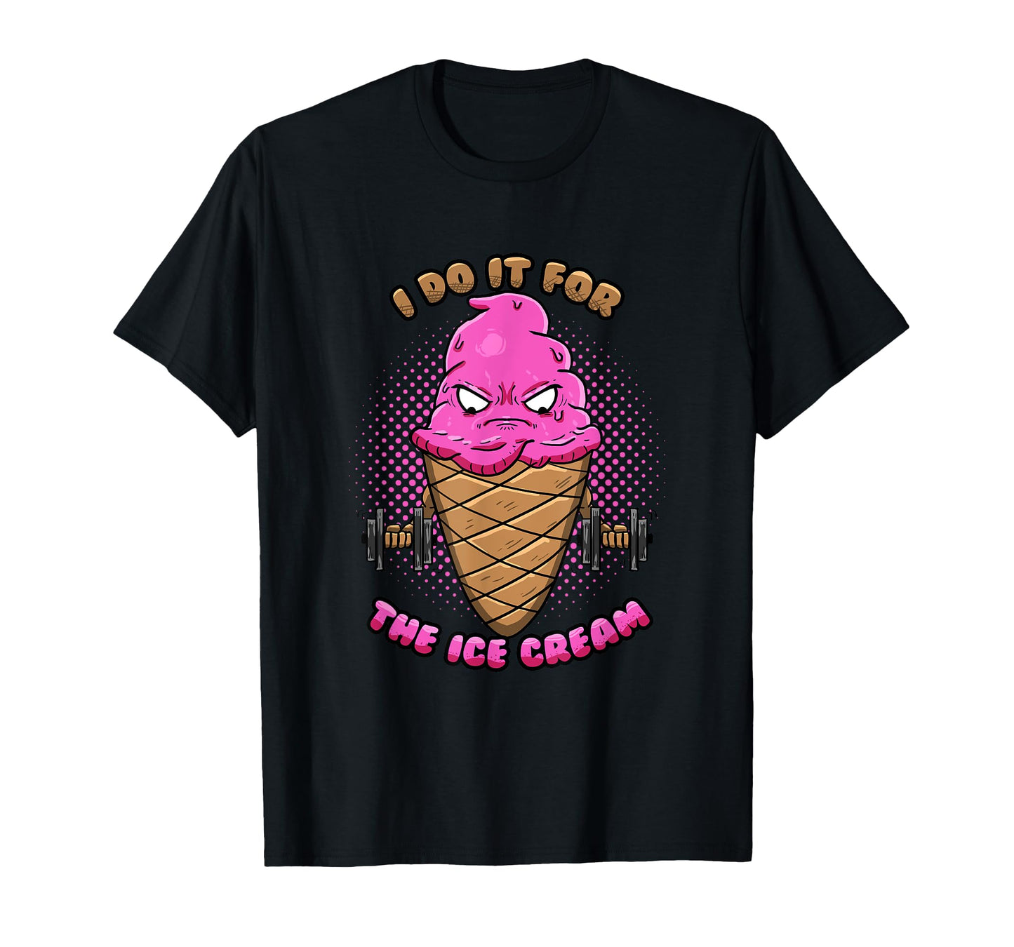 Strawberry Ice Cream Workout Funny Gym Fitness Gift T-Shirt