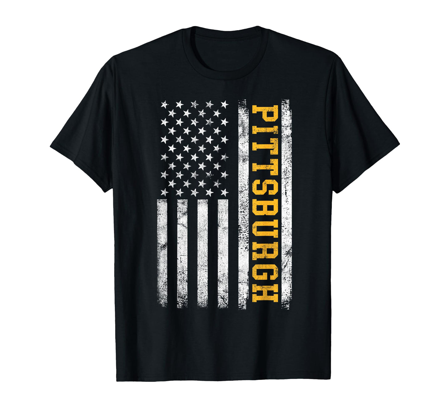 Pittsburgh Vintage Man Woman Kids US Flag Retro T-Shirt