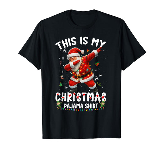Dabbing Santa Funny Christmas Shirts Women 2025 Boys Girls T-Shirt