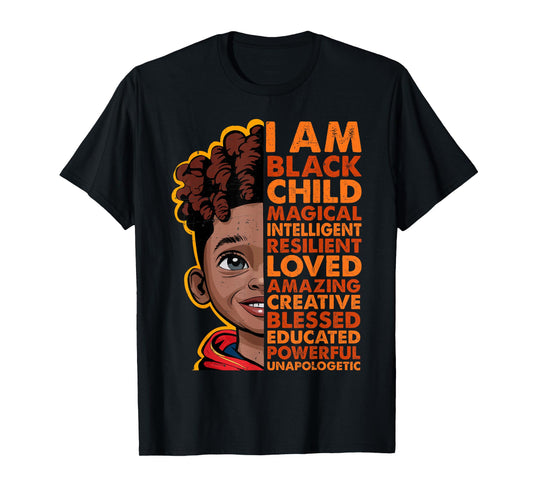 I am Black History Month Shirt Kids Boys African American T-Shirt