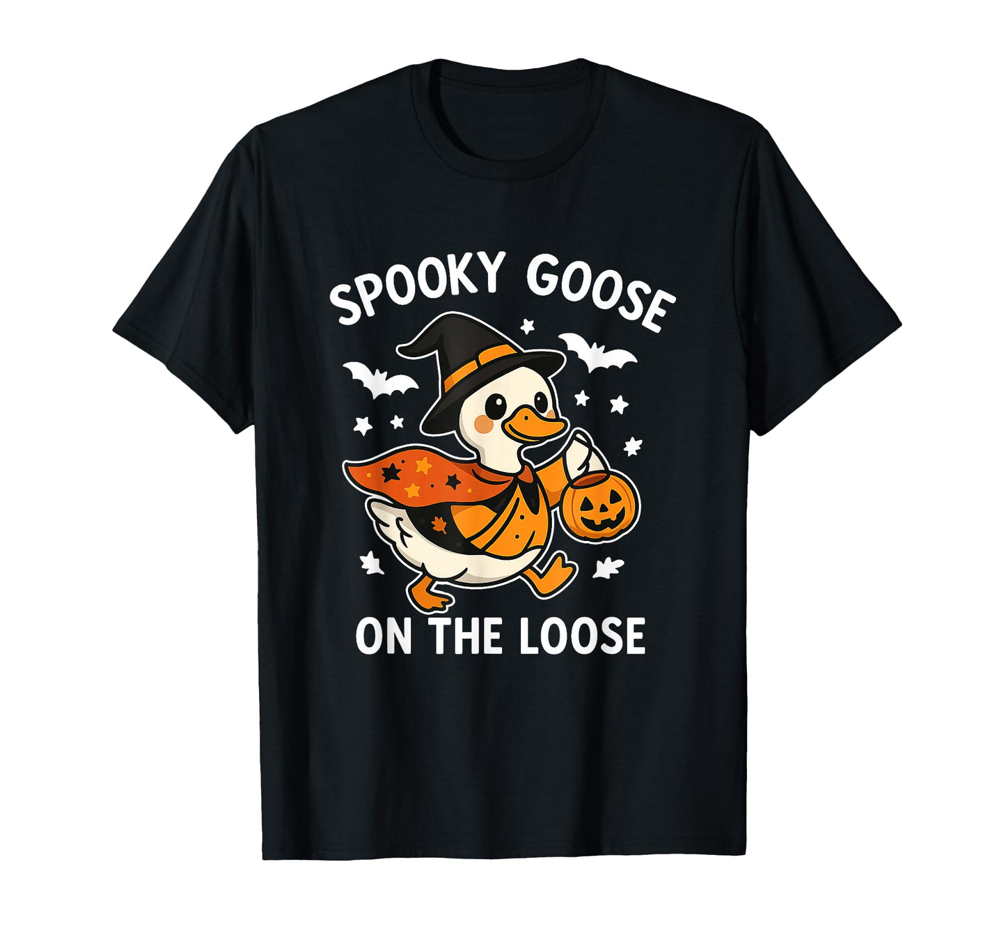 Halloween Witch Spooky Goose On The Loose T-Shirt