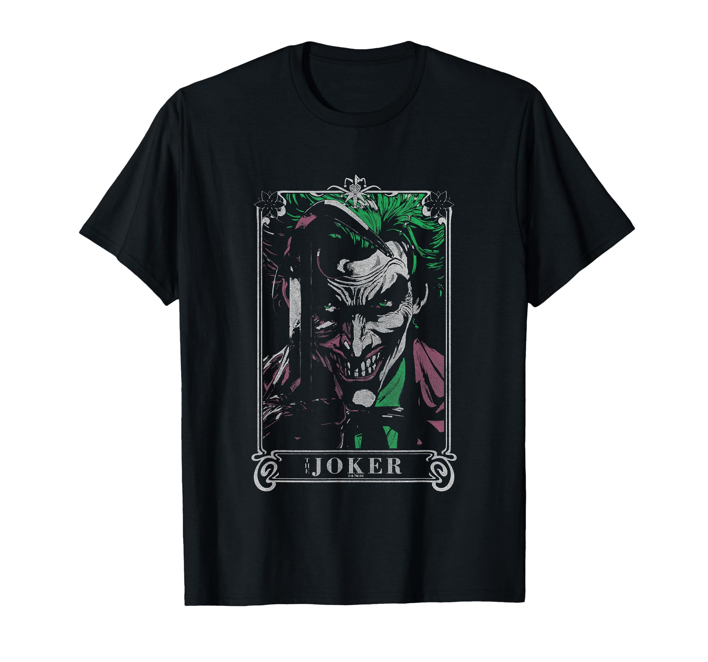 DC Comics Batman The Joker Tarot Card Vintage Portrait T-Shirt