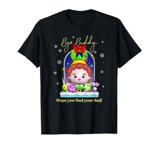 Elf Christmas Bye Buddy Hope You Find Your Dad! Portrait T-Shirt