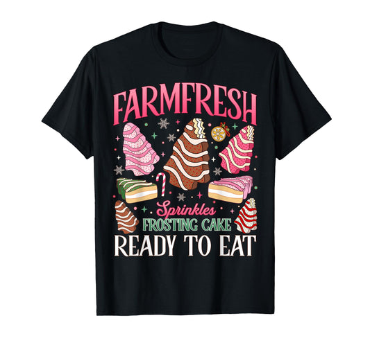 Farm Fresh Sprinkles Frosting Christmas Tree Cake Pajamas T-Shirt
