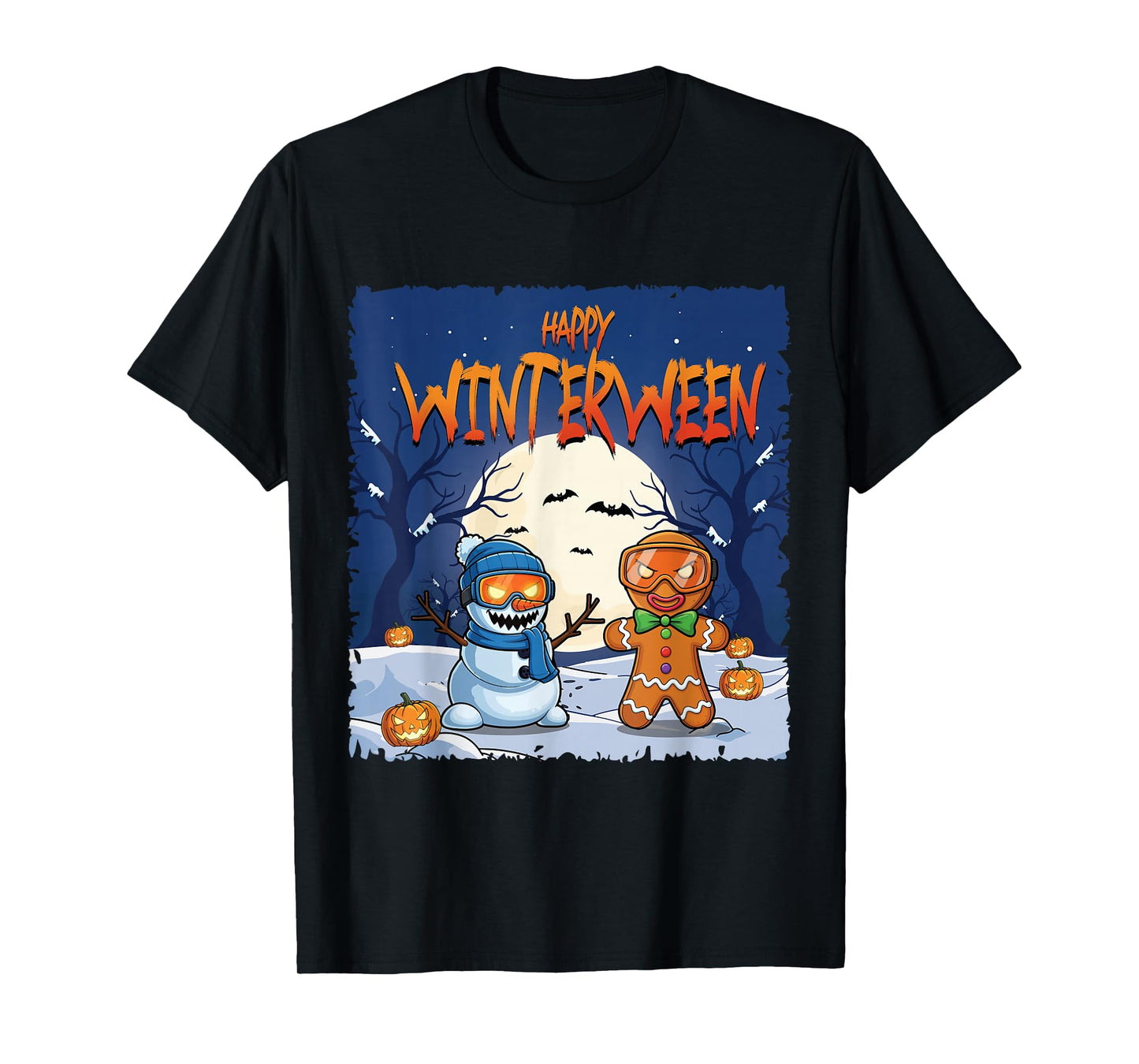 Happy Winterween Christmas Funny Winter Halloween T-Shirt