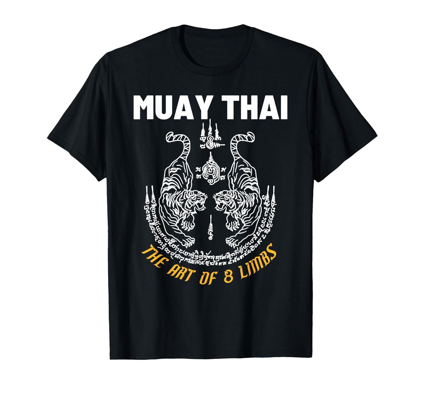 The Art Of 8 Limbs Muay Thai Martial Art Sak Yant Twin Tiger T-Shirt