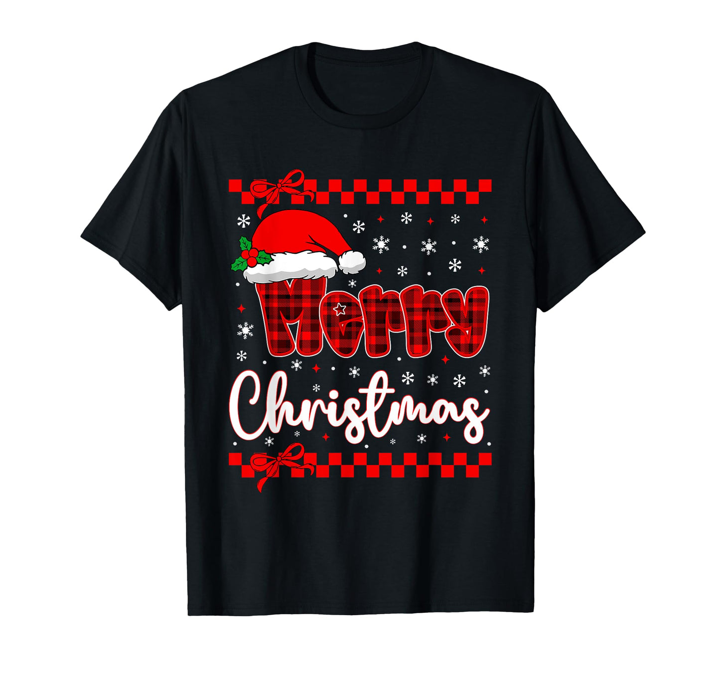 Funny Merry Christmas Reindeer Xmas Family Women Men T-Shirt