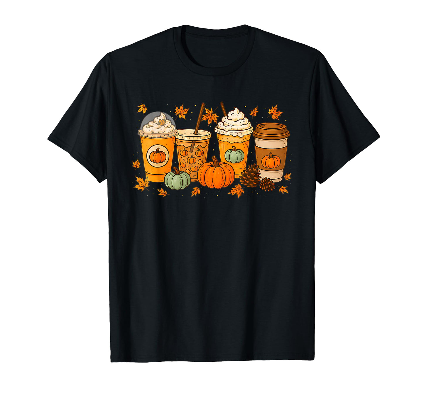Halloween Coffee Pumpkin Latte Spice Coffee Love Fall Season T-Shirt