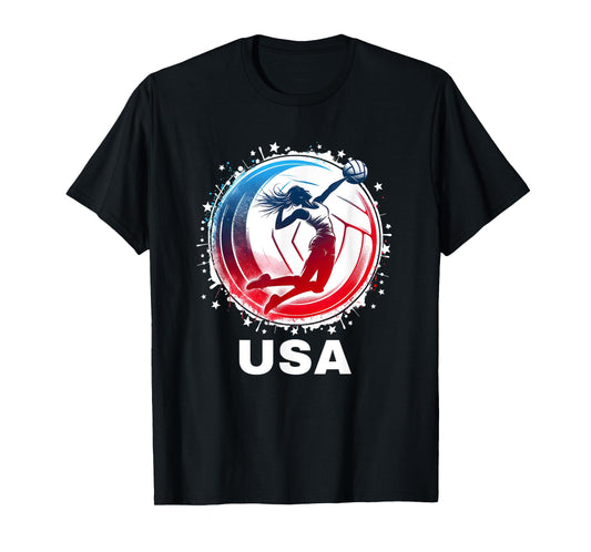 Volleyball USA Team Men Women Kids Volleyball Apparel USA T-Shirt
