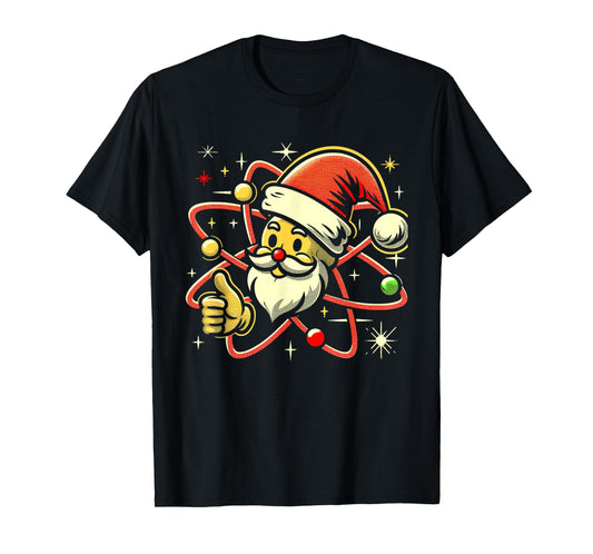 Santa Atom Christmas Thumbs Up Radiation Nuclear Fallout T-Shirt