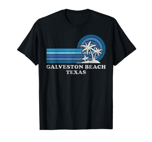 Galveston Beach Texas Family Summer Vacation Vintage T-Shirt