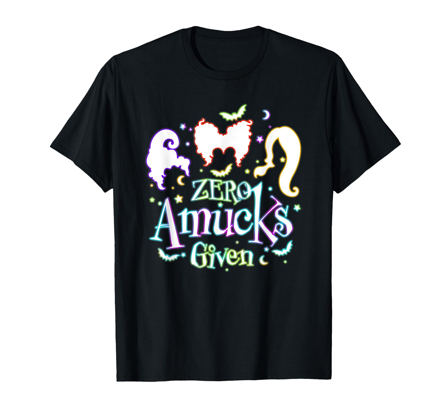 Funny Zero Amucks Given Halloween Spooky Witch Season Outfit T-Shirt